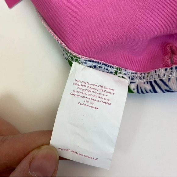 Liberty & Justice The Miata bikini Top Grato Green Blue Pink Size XXL - Picture 12 of 12